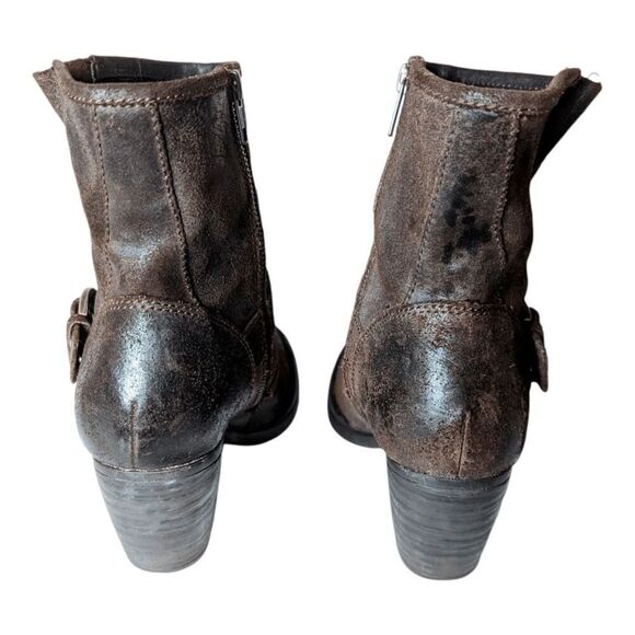 BORN Palmer Brown Oiled Leather Ankle Boot Size 8.5M - Picture 5 of 9